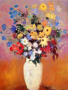 Wild Flowers in a Long-Necked Vase 2