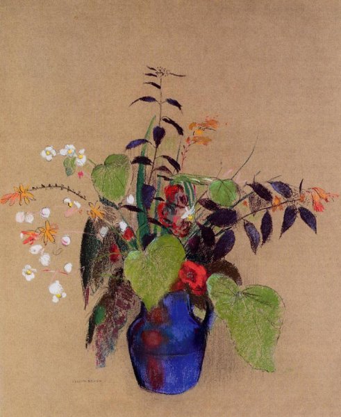 Flowers In A Blue Jug