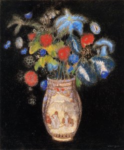 Large Bouquet In A Japanese Vase