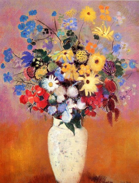 Large Bouquet In A Japanese Vase